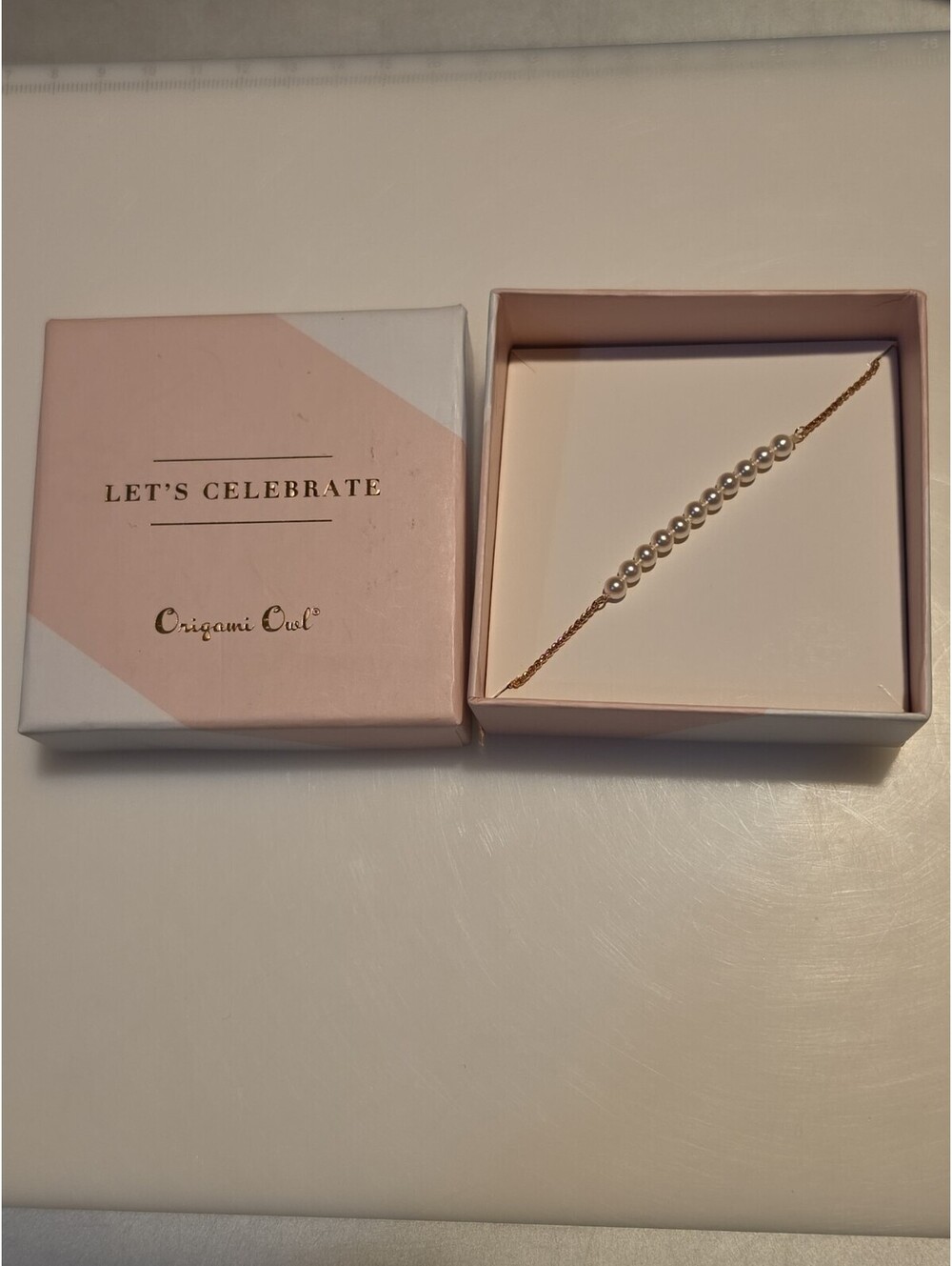 Authentic Rose Gold Pearl Strand Bolo Bracelet w/ Swarovski Pearls NEW - BR3006